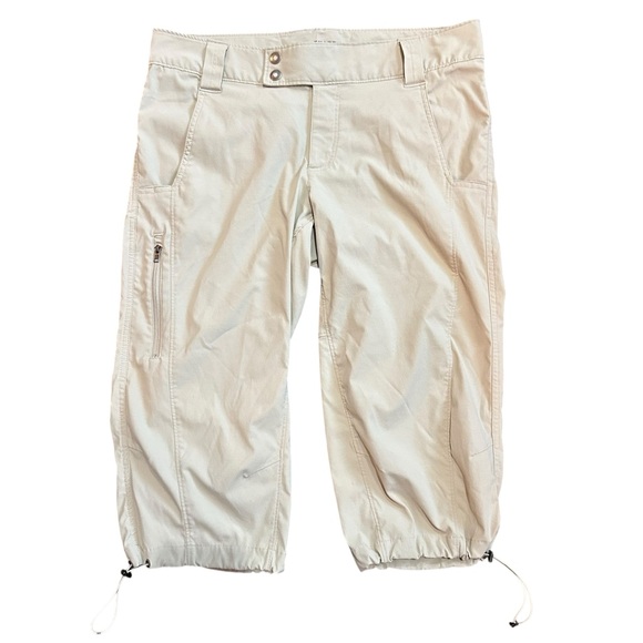 Columbia‎ Omni-Shade Capri Pants Women’s Size 12 Beige Hiking Outdoor SPF - Picture 1 of 5